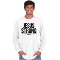 thumbnail image 5 of Jesus Strong Philippians 4:13 Bible Long Sleeve TShirt Men Women Brisco Brands S, 5 of 6