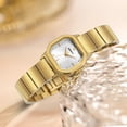 thumbnail image 6 of BERNY Small Gold Watches for Women, Dainty Minimalist Dress Watch with Square Dial, Vintage Stainless Steel Bracelet Watch, Waterproof, Ladies Luxury Gifts (White), 6 of 9