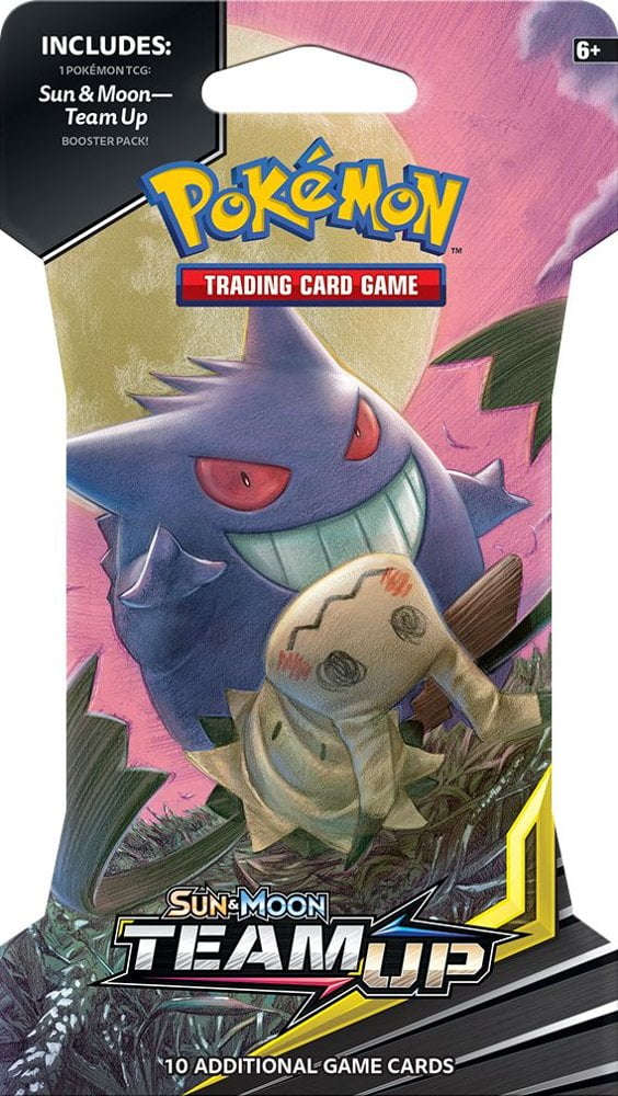 Pokemon TCG Sun & Moon Team Up Mimikyu Blister Booster Pack with Coin 