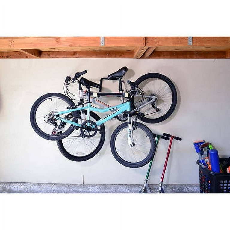 Allen Sports Wall Mounted 2 Bicycle Folding Storage Bike Rack Model 201B Black