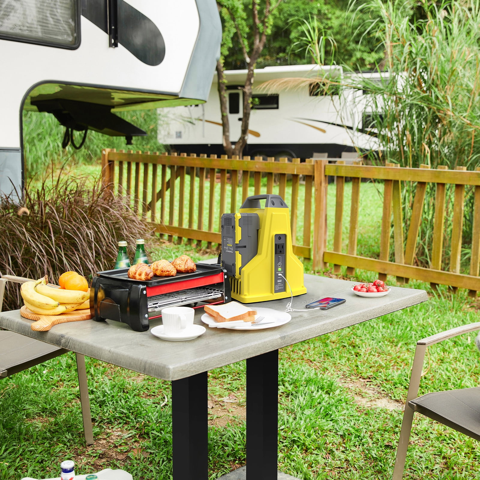 PowerSmart 300 Watts Outdoor Portable Power Station with One 40V Lithium-Ion Replacement Battery