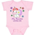 thumbnail image 3 of Inktastic My Auntie Loves Me- cute unicorn Boys or Girls Baby Bodysuit, 3 of 5