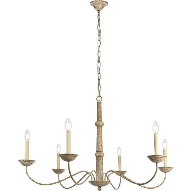 Elegant Lighting LD6007D40WD 24 x 39.8 Po. Collection Merritt Lustre Dove Vieilli
