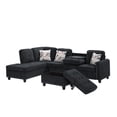 thumbnail image 6 of BSHTI 94.49" L-Shaped Modular Sectional Sofa with Storage Ottoman & Cup Holders – Corduroy Upholstery, Tufted Seat, Nail-Head Trim, Solid Wood & Iron Frame, 5 Colors, 6 of 12