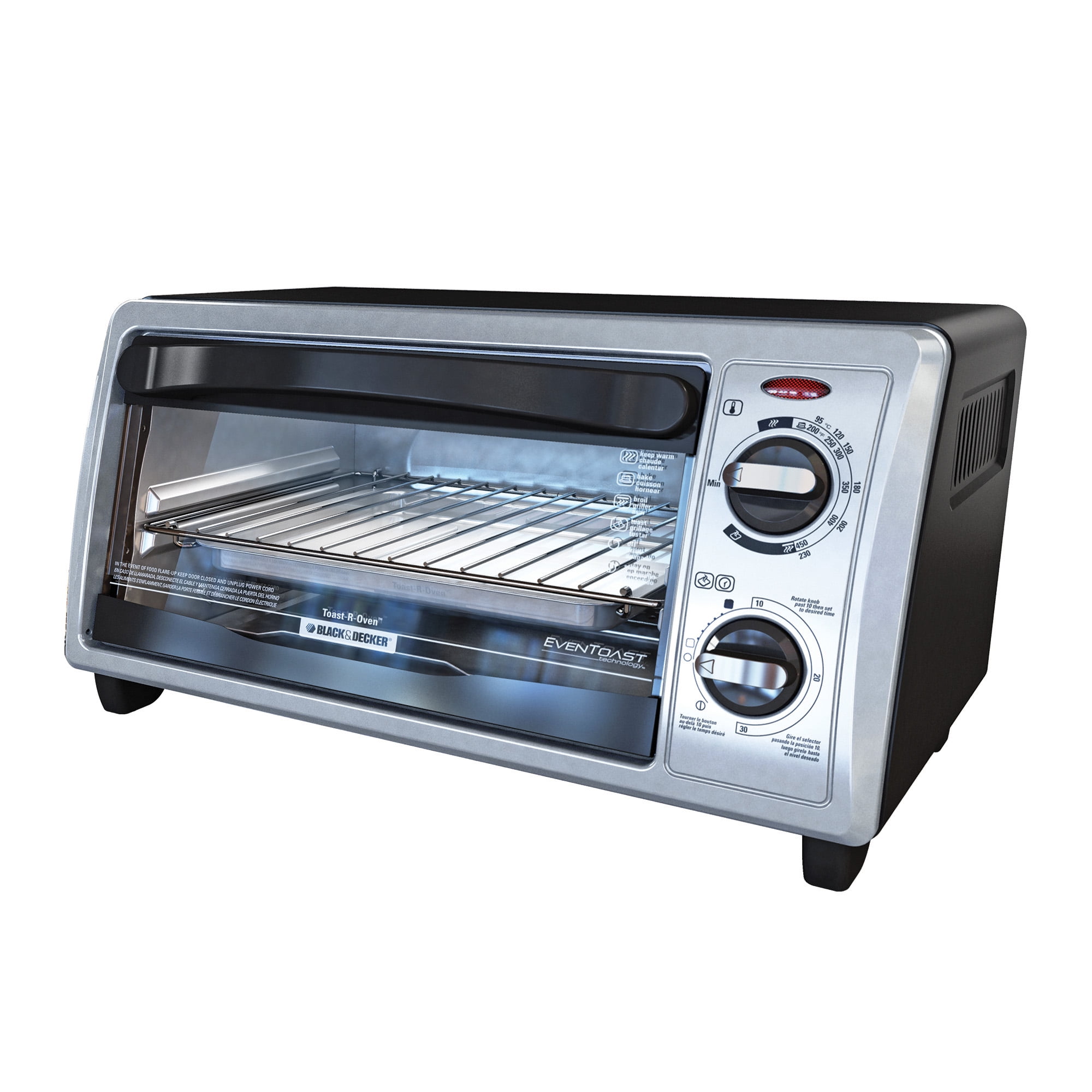 Black & Decker 4 Slice Stainless Steel Toaster Oven - Walmart.com