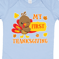 thumbnail image 4 of Inktastic My First Thanksgiving with Turkey and Leaves Boys or Girls Baby Bodysuit, 4 of 5