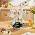 thumbnail image 6 of Orchid Floral Arrangement in Vase - Elegant Artificial Flowers for Home Office, 6 of 6