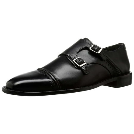 Stacy Adams Mens Madison Cap Toe Double Monk Leather Buckle Dress Oxfords
