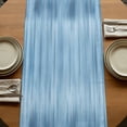 thumbnail image 5 of Table Runners 90 Inches Long Dress Scarves, Blue Farmhouse Coffee/Dining/Kitchen Table Runner for Living Room, Modern Abstract Art Ombre Striped 13x90 Inch, 5 of 9