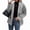 Light Gray, variant on Women'S Winter Loose Fit Cropped Wool Coat Double Breasted Dressy Short Blazer Jacket Peacoat Apricot Color XXL