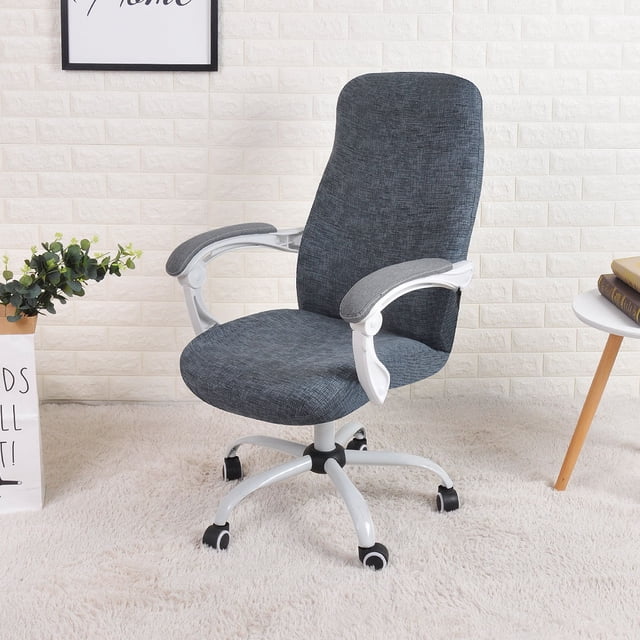 Funda para silla giratoria de oficina con reposabrazos ampliable, funda para silla de ordenador, funda universal para silla unida elástica