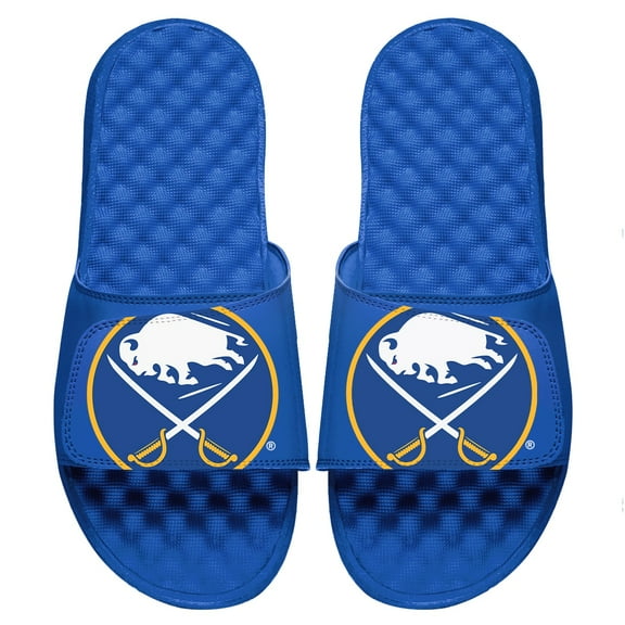 Men's ISlide Royal Buffalo Sabres Blown Up Logo Slide Sandals