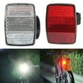 thumbnail image 6 of 2/6x Handlebar Mount Safe Reflector Bicycle Bike Front Rear Warning Red / White Q4R0, 6 of 6