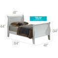 thumbnail image 2 of Glory Furniture Louis Phillipe Twin Sleigh Bed in White, 2 of 2