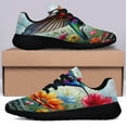 thumbnail image 3 of Hummingbird When A Hummingbird Visits Spring Shoes Sneakers Black Size 4, 3 of 7