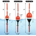 thumbnail image 4 of THKFISH Fishing Floats and Bobbers Balsa Wood Floats Spring Bobbers with Oval Slip Bobbers for Crappie Panfish Walleyes Fixed Bobber (1"X0.7"X6") (1.25"X0.75"X6") (2"X1.14"X5.86") 5pcs, 4 of 7
