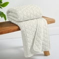 thumbnail image 2 of Levtex Home - Rowan - Throw - Diamond Quilted - Cream Crinkle - Throw Size 50x60in. - Polyester, 2 of 3