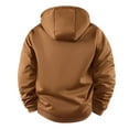 thumbnail image 4 of Havenx Mens Fleece Lined Jacket Plus Size S-3XL Sherpa Full-Zip Hoodies Coats Big and Tall Sport Outdoor Wear Thickened Fleece Outwear for Outdoor,Brown M, 4 of 4