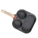 thumbnail image 4 of Sartén de 3 secciones Mini sartén para panqueques Sartén para huevos Sartén dividida de 3 secciones 3 pulgadas mango de madera, 4 of 9