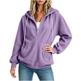 thumbnail image 5 of YanHoo Corduroy Hoodies for Women Long Sleeve Zip Up Hooded Sweatshirts Loose Solid Color Pullover Tops with Pocket, 5 of 7