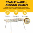 thumbnail image 4 of Easter Bunny Table Cloths for 8 Foot Rectangle Tables, Spring Watercolor Polka Dot Flower Plaid Beige Patio Waterproof Elastic Fitted Tablecloths, Washable Rectangular Table Cover for Camping, 4 of 8