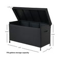 thumbnail image 3 of Grand Patio Outdoor 170 Gallon Deck Box Outdoor Large Wicker Storage Box, 52.45lb, 27.25''W, Black, 3 of 7