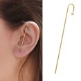 thumbnail image 5 of Ear Cuff Wrap Crawler Hook Earrings Ear Studs Alloy Rhinestone Ear Jewelry for Valentine, 5 of 9
