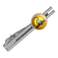 thumbnail image 1 of Ring-Tailed Lemur on Log Round Tie Bar Clip Clasp Tack Silver Color Plated, 1 of 5