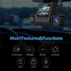 thumbnail image 3 of 2X Cámara DVR para Automóvil Lente de 3 Cámaras Cámara DVR para Automóvil de Doble Lente 1080P HD Cámara de Tablero Grabadora de Video Monitoreo de Estacionamiento 24 Horas Dashcam, 3 of 5