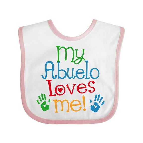 Inktastic My Abuelo Loves Me Boys or Girls Baby Bib