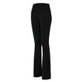 thumbnail image 6 of QLEICOM Womens Slacks Women's Relaxed Fit Straight Leg Pants Trousers High Elastic High Waist Flared Pants Thin Yoga Pants Physical Fitness Pants Wide Leg Pants Relaxed Fit Trousers Black XXL, 6 of 6