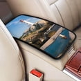 thumbnail image 2 of Bingfone Car Four-Season Universal Armrest Box Mat,Car Armrest Seat Cover Soft Leather Waterproof Armrest Cover Center Console Mat-Lighthouse, 2 of 7
