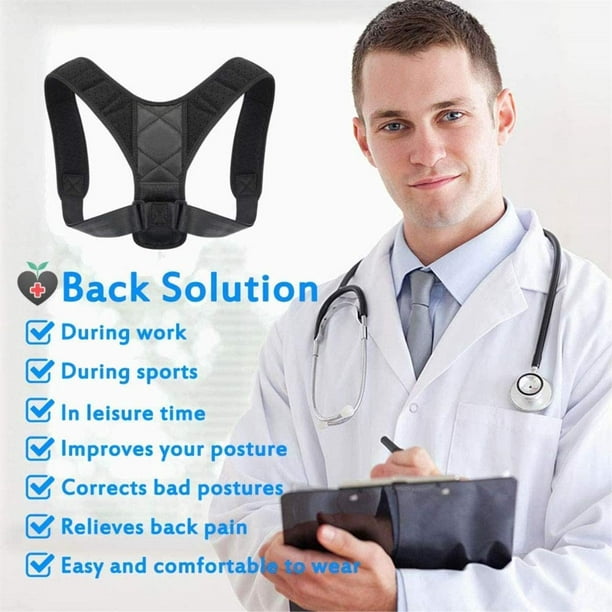 Upper Back Brace for Back Support and Back Pain Relief, Comfortable  Adjustable Posture Brace Spine Posture Corrector 