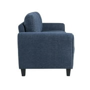 Lifestyle Solutions Alexa Sofa with Rolled Arms, Blue Fabric