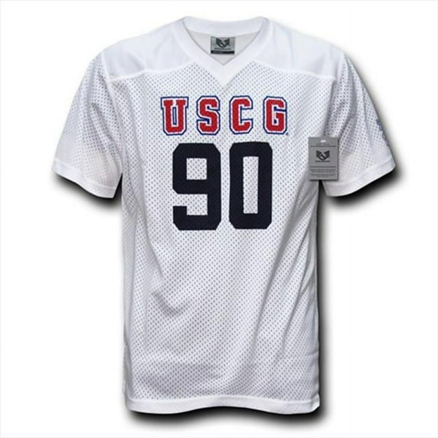 Rapid Dominance S19-CST-WHT-05 Practice Jersey, Coast Guard, White, 2 Extra Large