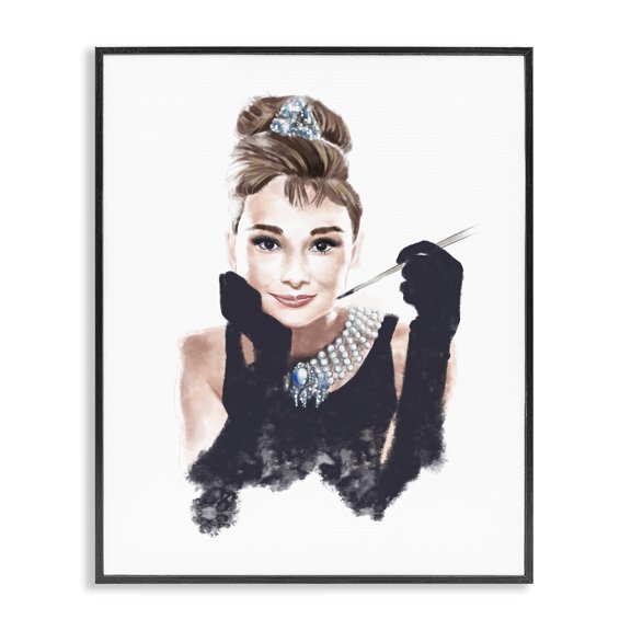 Stupell Industries Art Deco Fashion Model Figure Black Framed Giclee Art, 11 x 14, by Ziwei Li