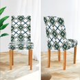 thumbnail image 3 of Yayeee 2 Pack Dining Chair Covers Stretch Parson Chairs Slipcovers Seat Protector, Gold Geometric Pattern, 3 of 6