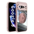 thumbnail image 4 of Allytechgroup Google Pixel 9 Clear Case with Tempered Glass Camera Lens Protector, Military Grade Shockproof Kickstand Bumper Anti-Scratch Anti-Yellow Back Cover Case for Google Pixel 9, Pink, 4 of 9