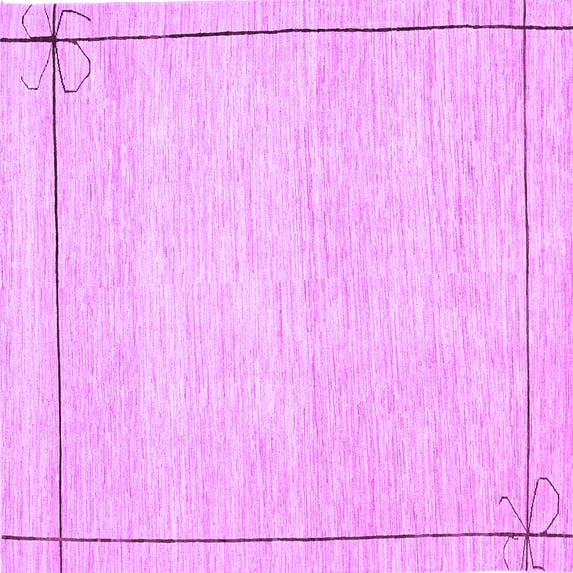 Ahgly Company Indoor Square Solid Purple Modern Area Rugs, 5' Square