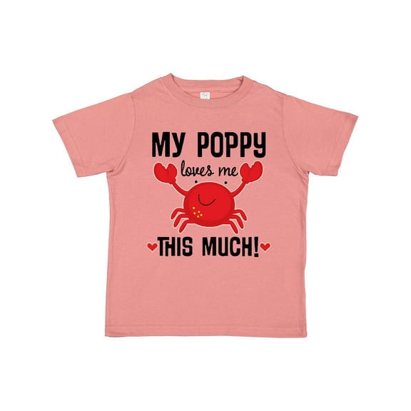 Inktastic My Poppy Loves Me Grandchild Boys or Girls Toddler T-Shirt