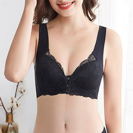

Jiyugala Bras For Women Women s Bra Front Closure 5D Shaping Seamless Push Up Lace Bras For Women