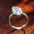 thumbnail image 3 of solitaire jewels 2.25CT Bezel Set Pear Moissanite Engagement Ring For Women, 18K White Gold, 3 of 7