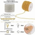 thumbnail image 2 of 65.6 Feet/20m 4 x 3mm Gold Cable Chain Roll Jewelry Chain Kit with Jump Rings Iron Curb Metal Silver Oval Link Connector Accessories DIY, 2 of 5