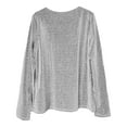 thumbnail image 5 of XDZJLR Womens Sparkly Sequin Tops Casual Loose Long Sleeve V Neck Elegant Glitter Shirts Blouses For Dressy Party Concert Disco S-Xxxxxl Silver, 5 of 5