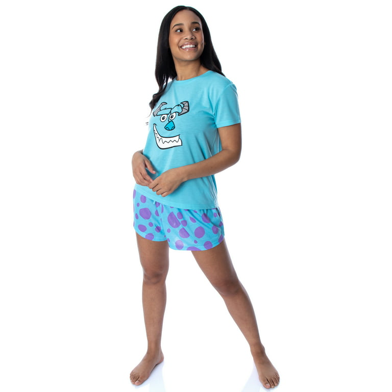 Disney Women's Monsters Inc. Sulley Shirt Top and Sleep Shorts Pajama Set