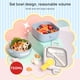 thumbnail image 4 of Fiambrera de comida para bebés cuchara portátil con bloqueo de seguridad contenedor de almacenamiento para niños cuenco lavable al aire libre vajilla con tapa Worallymy JD715255051, 4 of 5