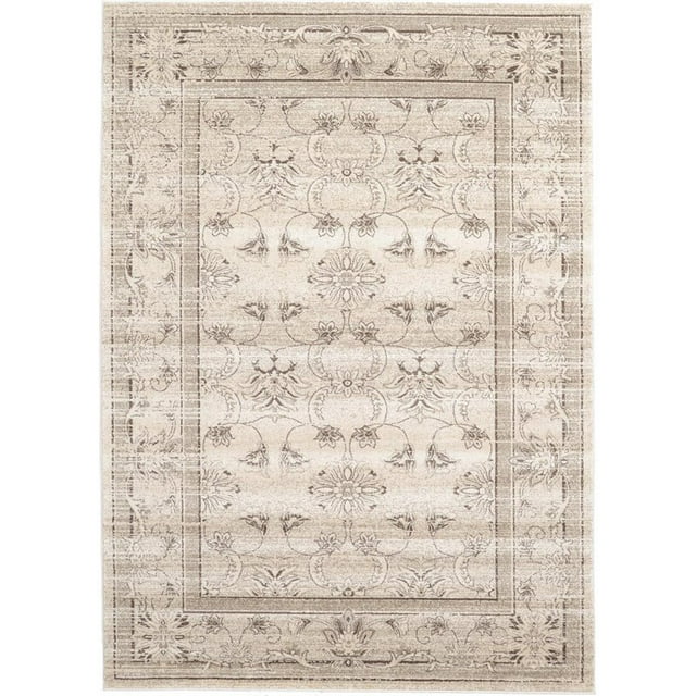 Unique Loom La Jolla Rustic Border Area Rug 7' x 10' Rectangle Ivory/Brown