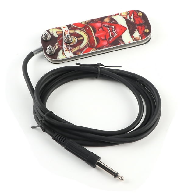 Pedal de acero inoxidable para máquina de tatuaje, interruptor de acero engrosado, fuente de alimentación para máquina de tatuaje
