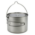 thumbnail image 1 of Lixada Pot en Titane 1600 ml Ultraléger Pot Portable avec Couvercle et Poignée Pliable Camping Plein Air Randonnée Backpacking, 1 of 7
