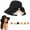 Black, variant on Carlikeit Women's Wide Brim Sun Hat with Bowknot Foldable Design Breathable Summer Beach Hat for Travel